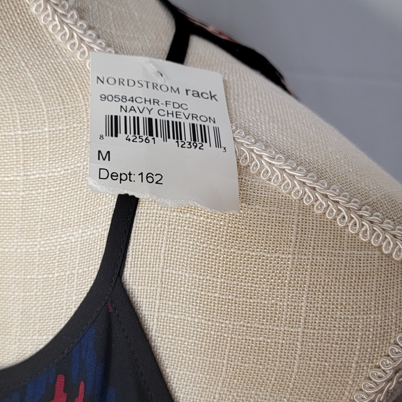 Charles Henry Chevron Print Cold Shoulder Dress Size M - Picture 3 of 5